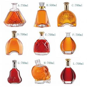 500ml 700ml 750ml glass bottles for whiskey bottles for liquor package