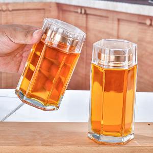 Acrylic cover six edges thickened honey jar jar jam glass