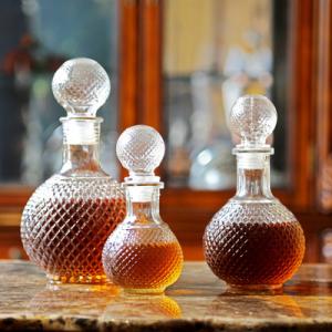 Ball Shaped glass wine bottle decanter