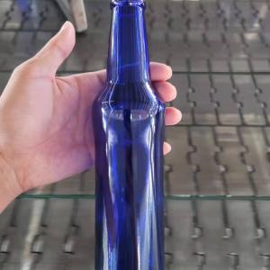Blue glass bottle custom