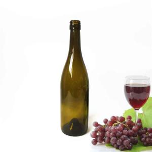 Burgundy glass bottle