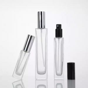 Empty Slim Glass Square Clear Perfume Air Freshener Bottle