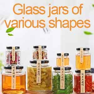 Glass jars of various shapes Glass jars of various shapes