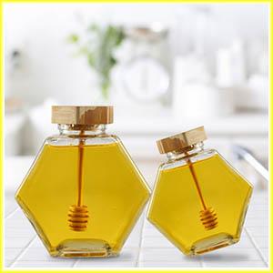 Hexagonal glass jar-3 Hexagonal glass jar-3