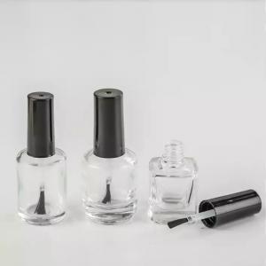 Mini labels customize empty clear  glass empty Nail Polish Bottle with brush