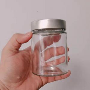 Round glass jar-1