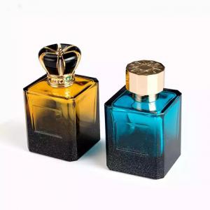 Square spray perfume glass bottle and high quality perfume bottle 