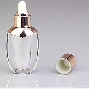 Perfume Bottle Dropper Seal Cap Oval Glass Bottle 