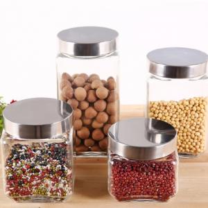 square glass jar - 4